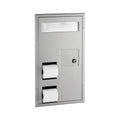 Bobrick B-3571 Partiton-Mounted Seat Cover Dispenser Disposal, 0.8-Gal. Toilet Tissue Dispenser – Accessible Design — product view