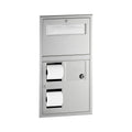 Bobrick B-35745 Recessed Seat Cover Dispenser, Disposal, 0.8-Gal. Toilet Tissue Dispenser — product view