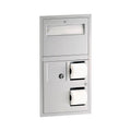 Bobrick B-3574 Recessed Seat Cover Dispenser, Disposal, 0.8-Gal. Toilet Tissue Dispenser — product view
