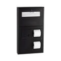 Bobrick B-3579.MBLK Surface-Mounted Seat Cover Dispenser Disposal, 0.8-Gal. Toilet Tissue Dispenser, Matte Black — product view