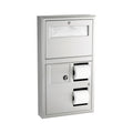 Bobrick B-3579 Surface-Mounted Seat Cover Dispenser Disposal, 0.8-Gal. Toilet Tissue Dispenser — product view