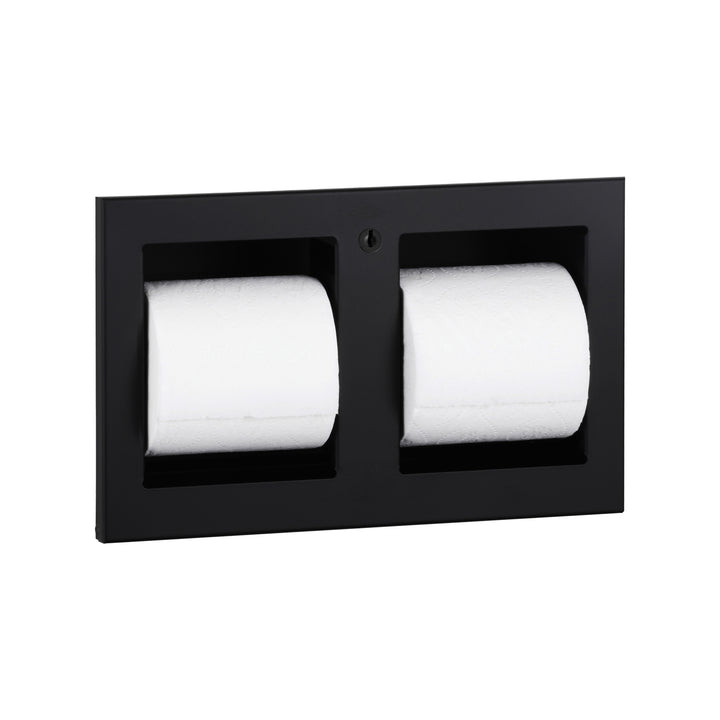 Bobrick B-35883.MBLK Recessed Multi-Roll Toilet Tissue Dispenser – TrimLineSeries, Matte Black — product view