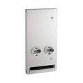 Bobrick B-370634C Semi-Recessed Push-Button Napkin/Tampon Vendor, Free no-coin Operation — product view