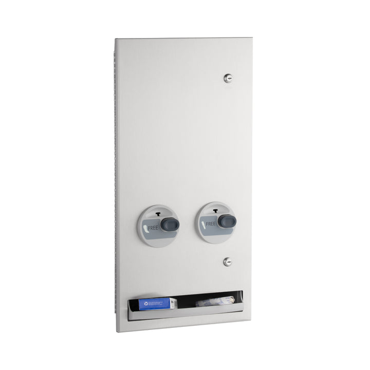 Bobrick B-37063C Recessed Napkin / Tampon Vendor, Free Vend Operation — product view