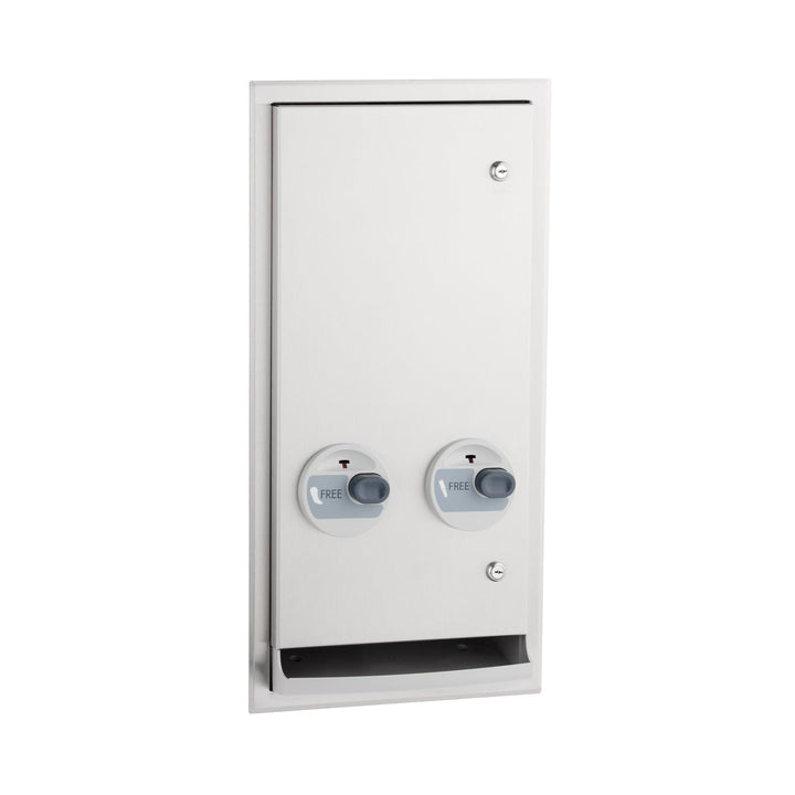 Bobrick B-3706C Recessed/Semi-Recessed Free-Vend Napkin/Tampon Dispenser — product view