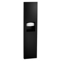 Bobrick B-38032.MBLK Semi-Recessed Paper Towel Dispenser and Waste Receptacle, Matte Black — product view