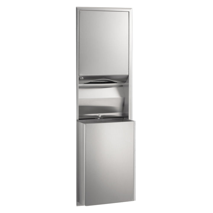 Bobrick B-3944 Convertible Towel Dispenser and 12-Gallon Waste Receptacle — product view