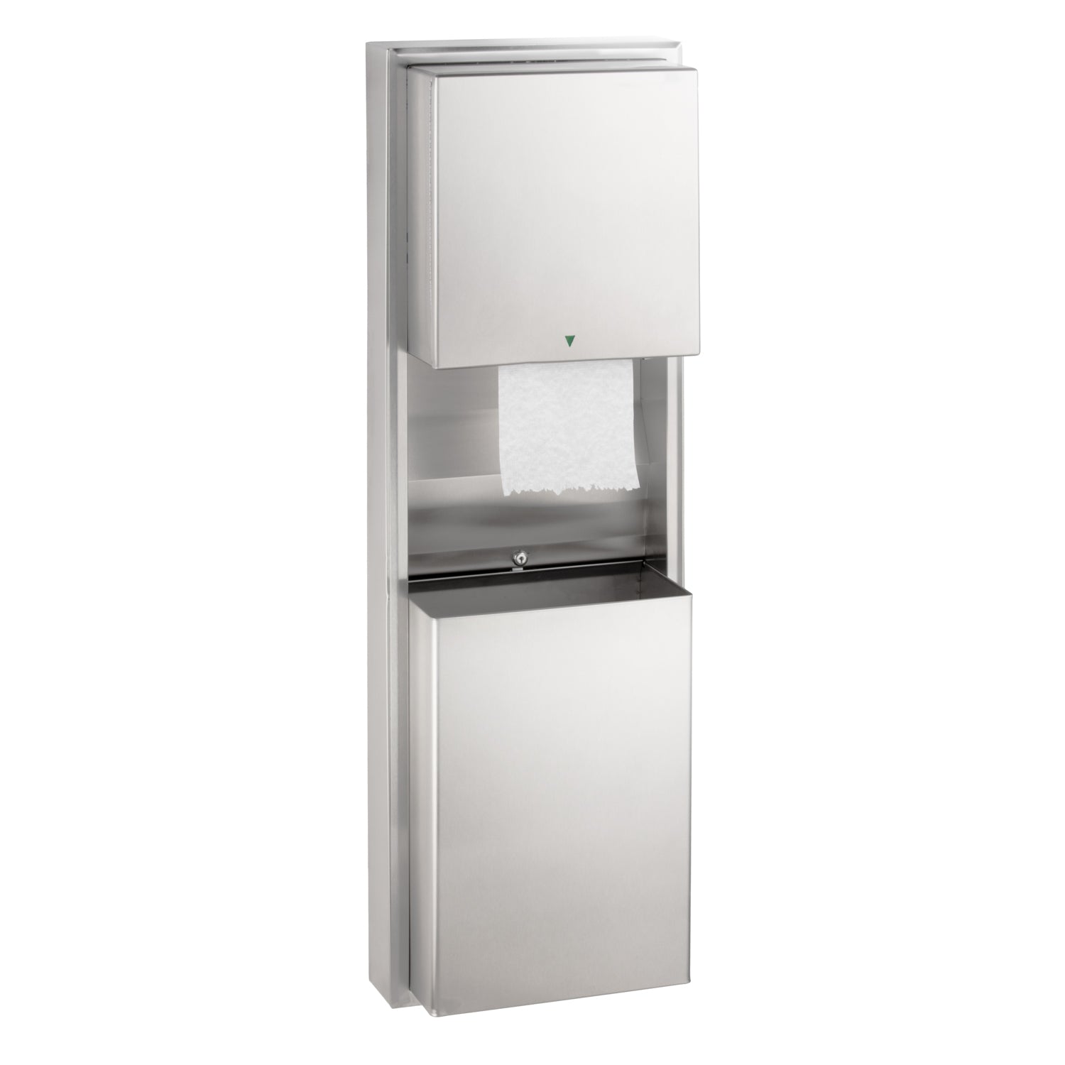 Bobrick B-3979 Surface-Mounted Convertible Paper Towel Dispenser/Waste Receptacle — product view