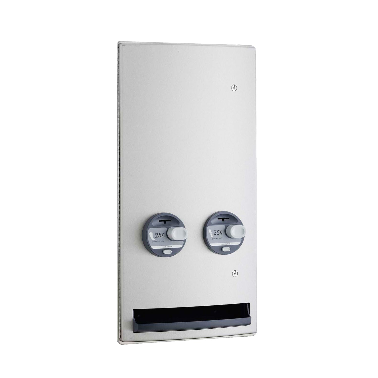 Bobrick B-4706 25 Recessed Push-Button Napkin/Tampon Vendor, Single-Coin 25¢ Operation — product view