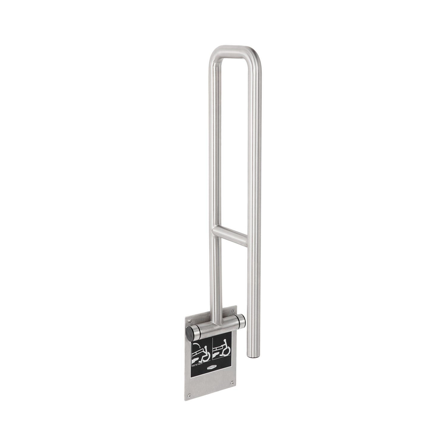 Bobrick B-4998 Swing-Up Grab Bar – Wall Mounted, Satin Finish — alternate view 2
