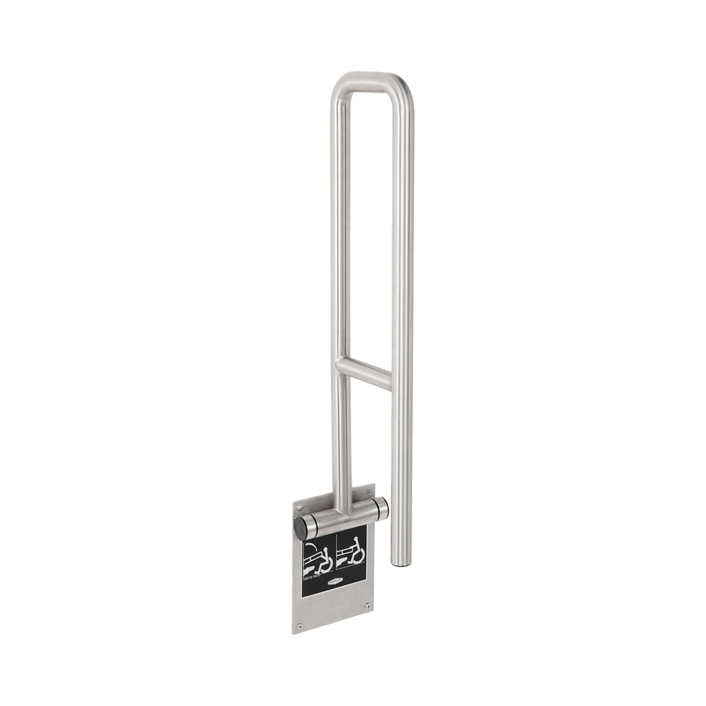 Bobrick B-4998.99 Swing-Up Grab Bar – Wall Mounted, Peened Grip — alternate view 2
