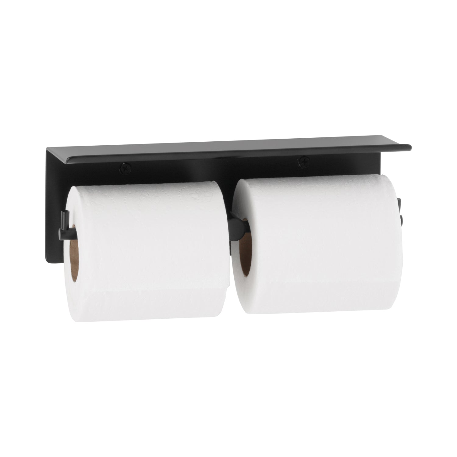 Bobrick B-540.MBLK Surface-Mounted Toilet Tissue Dispenser & Utility Shelf, Matte Black — alternate view 2
