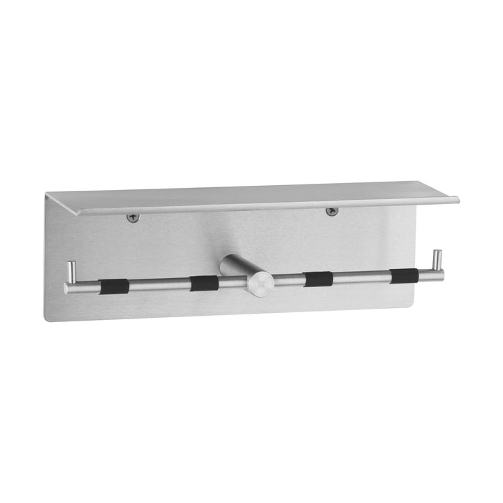 Bobrick B-540 Surface-Mounted Toilet Tissue Dispenser & Utility Shelf, Satin Finish — product view