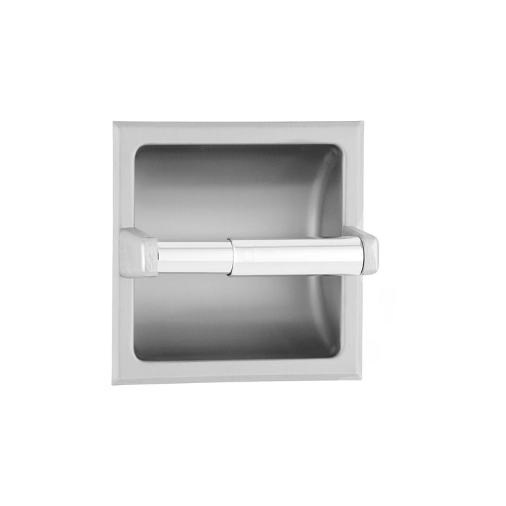 Bobrick B-6677 Toilet Tissue Dispenser with Mounting Clamp, Satin Finish — product view