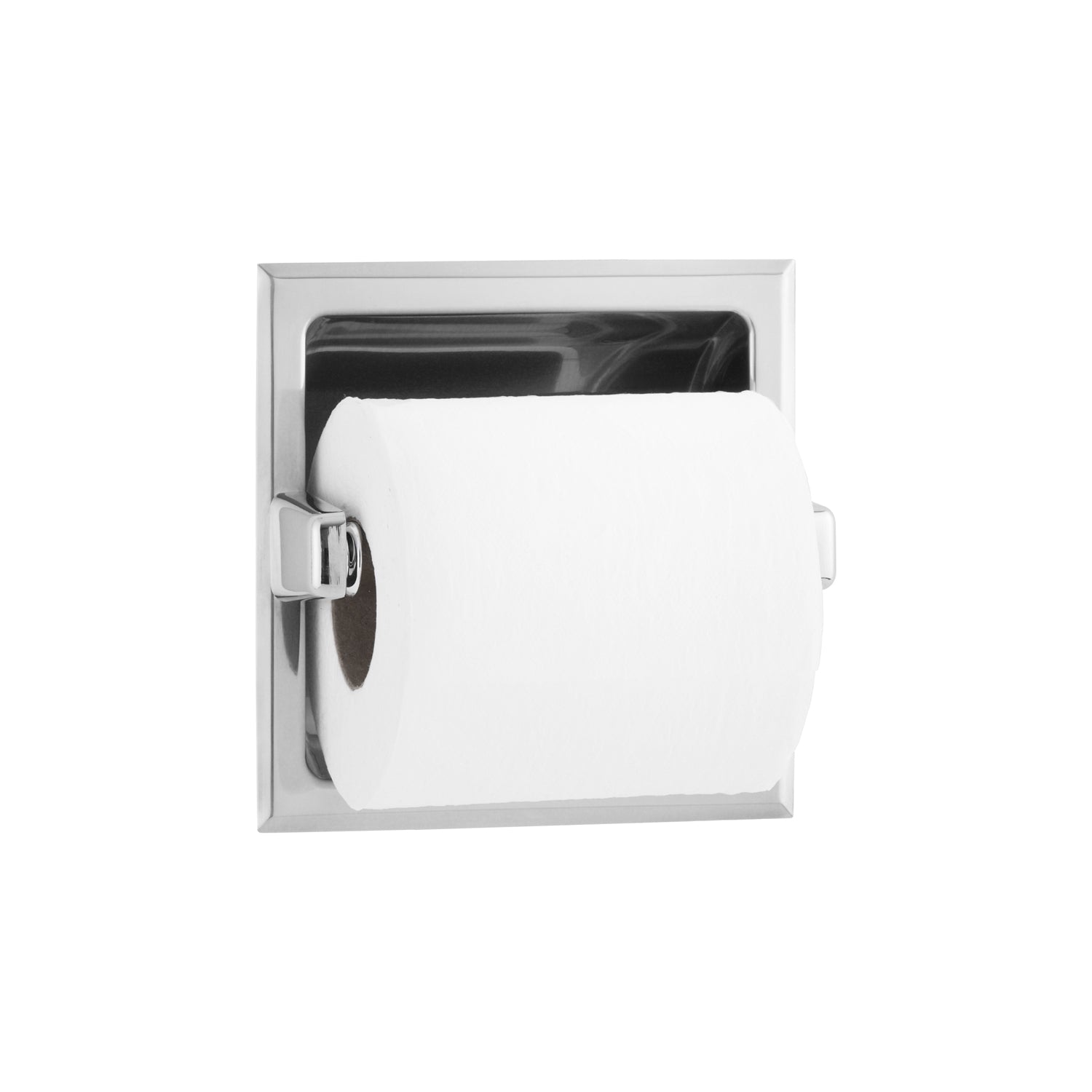 Bobrick B-667 Toilet Tissue Dispenser with Mounting Clamp, Bright-Polished Stainless Steel Finish — alternate view 2