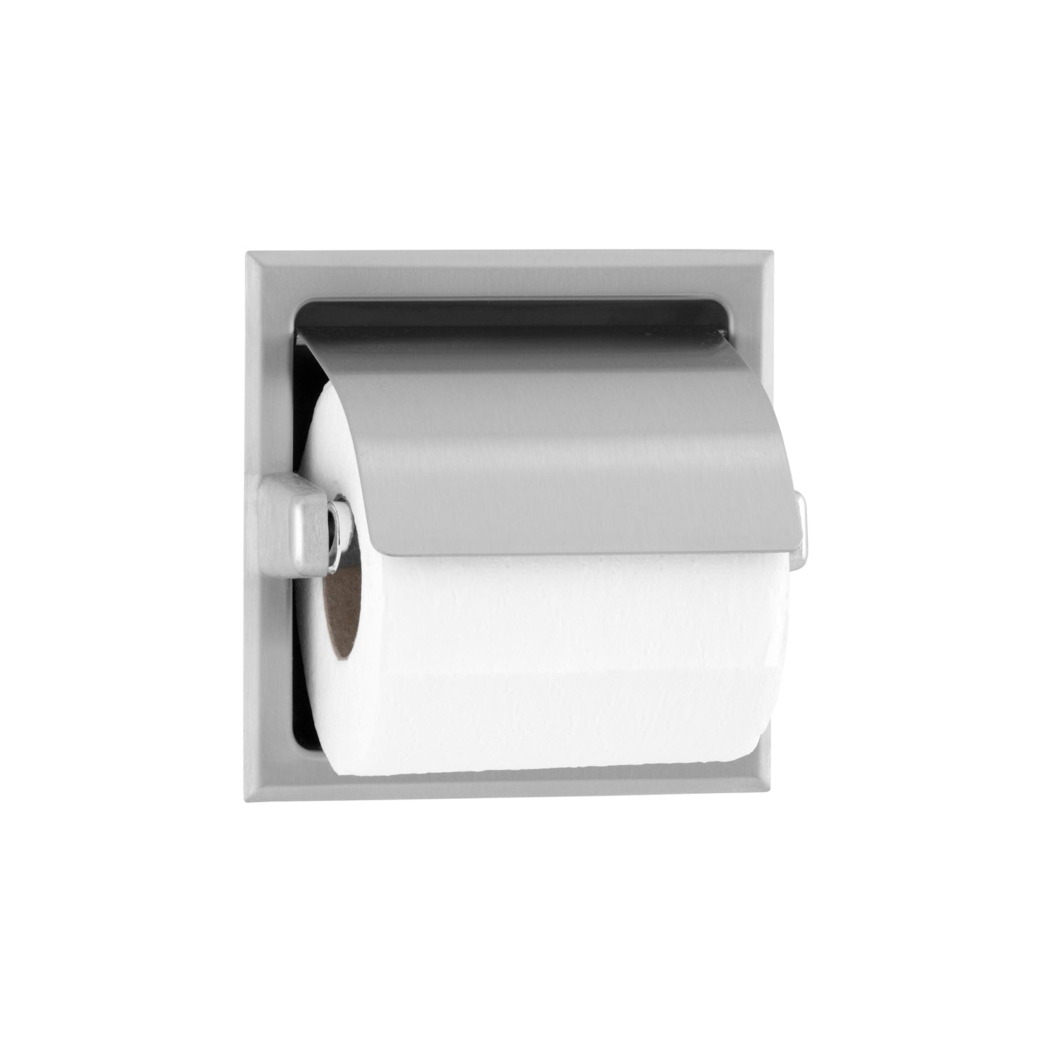 Bobrick B-6697 Toilet Tissue Dispenser with Hood, Mounting Clamp, Satin Finish — alternate view 2