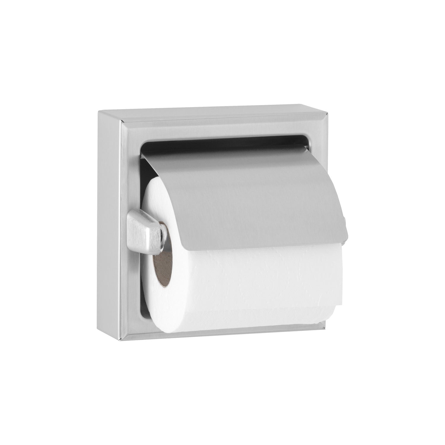Bobrick B-66997 Surface-Mounted Toilet Tissue Dispenser with Hood, Satin Finish — alternate view 2