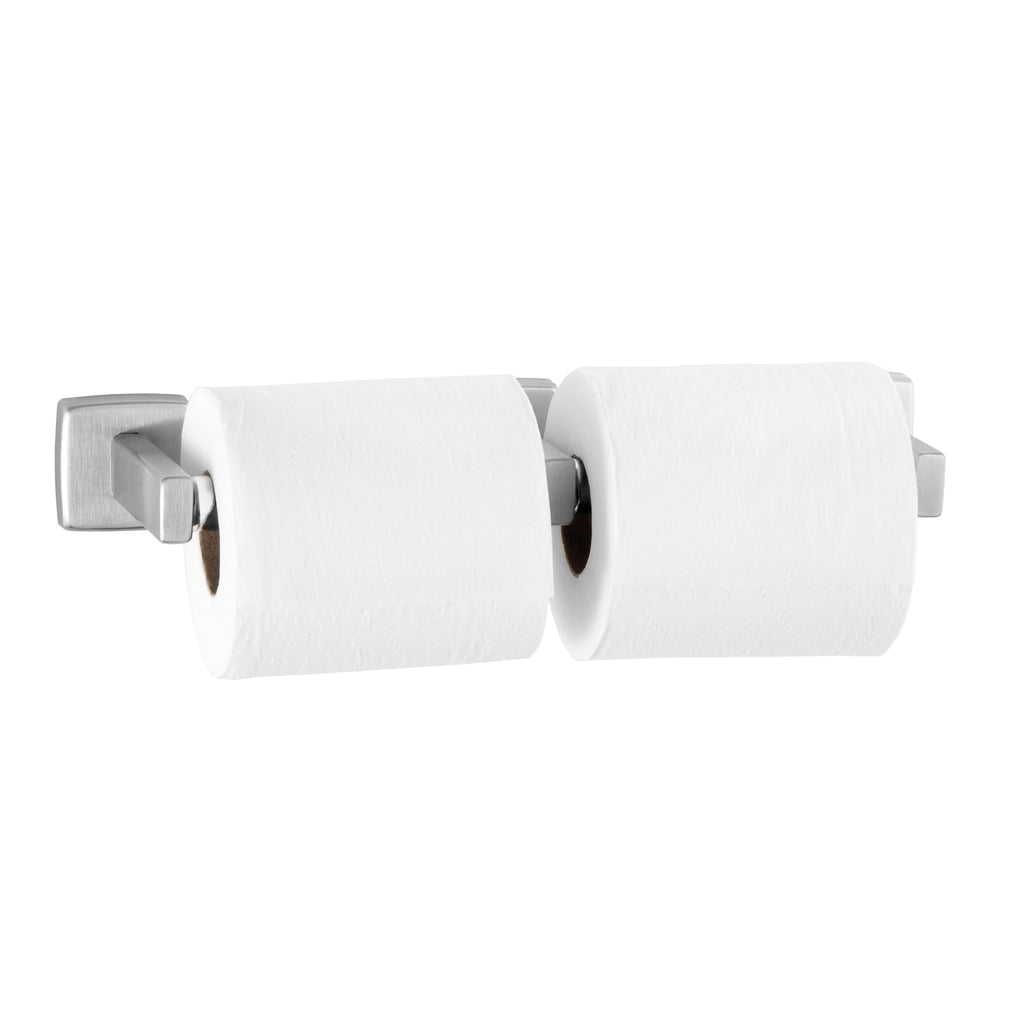 Bobrick B-686 Toilet Tissue Dispenser – Two Rolls, Bright-Polished Stainless Steel Finish — alternate view 2