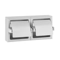 Bobrick B-69997 Surface-Mounted Toilet Tissue Dispenser, Hoods, 2 Rolls, Satin Finish — product view
