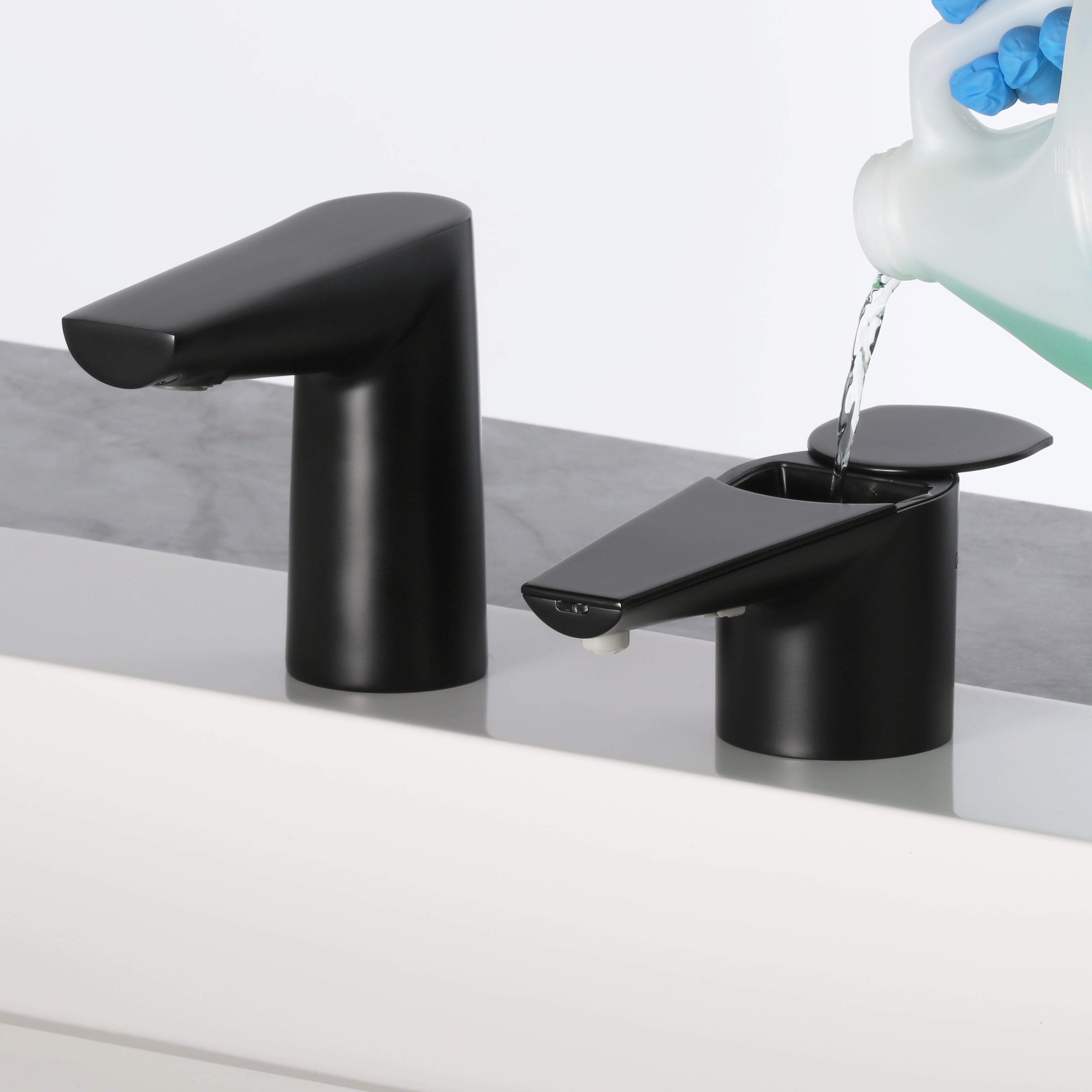 Bobrick B-862 NEW: Designer Series Automatic Top Fill Foam Soap Dispenser, Matte Black — alternate view 2
