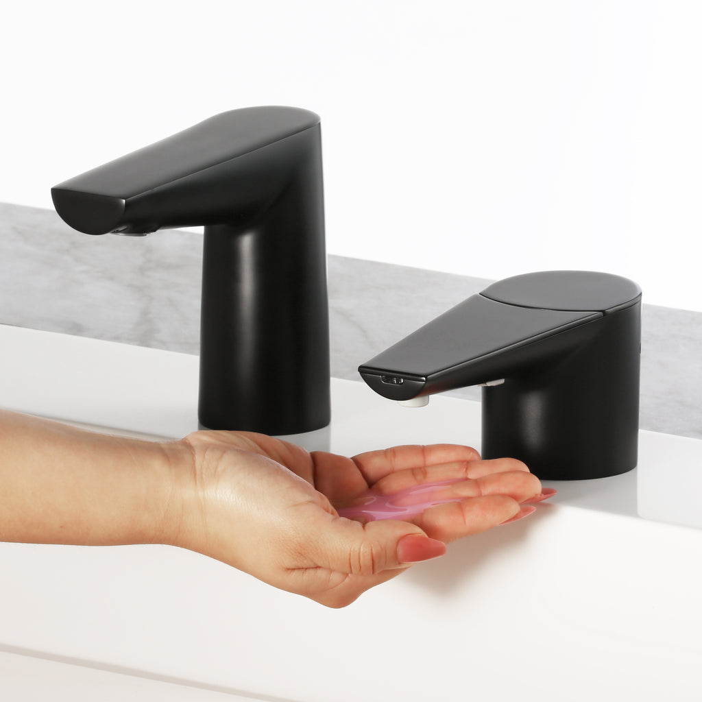 Bobrick B-872 NEW: Designer Series Automatic Top Fill Liquid Soap Dispenser, Matte Black — alternate view 3