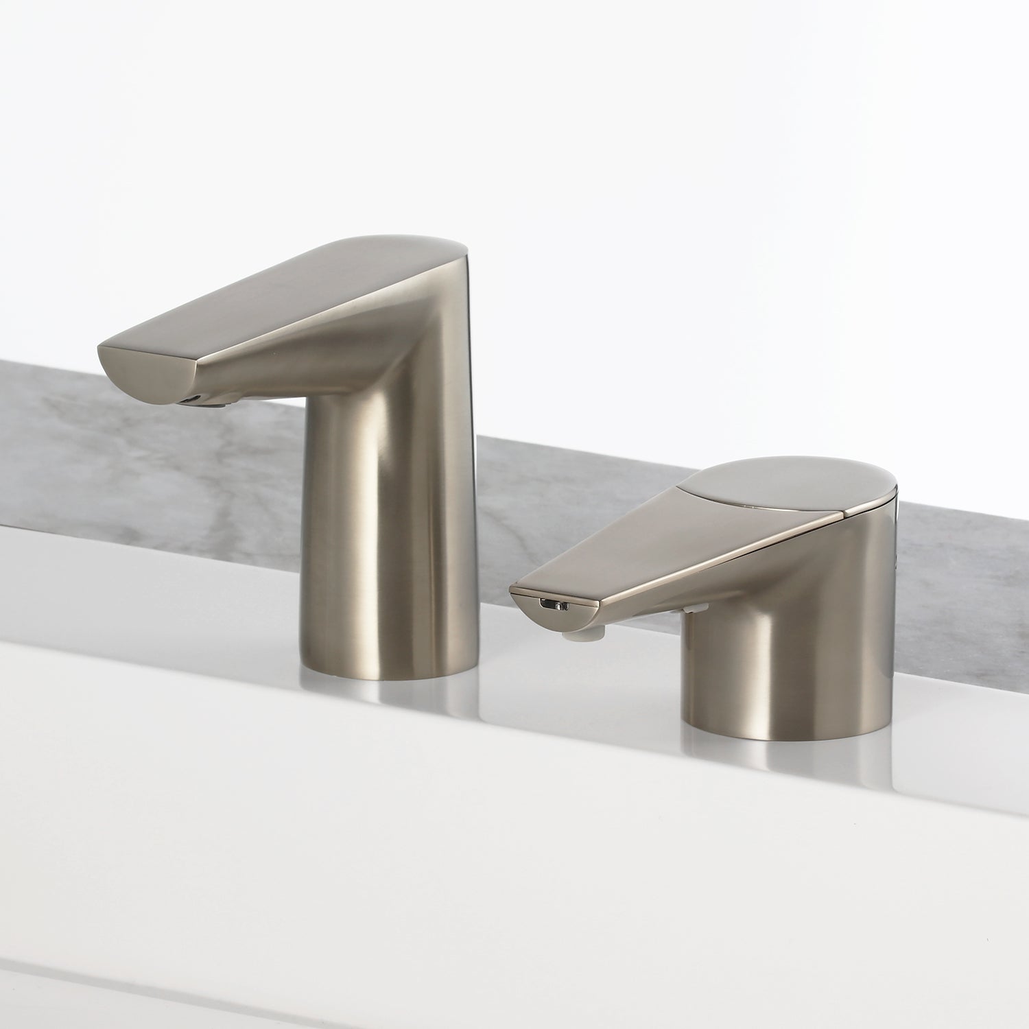 Bobrick B-875 NEW: Designer Series Automatic Top Fill Liquid Soap Dispenser, Brushed Nickel — alternate view 4