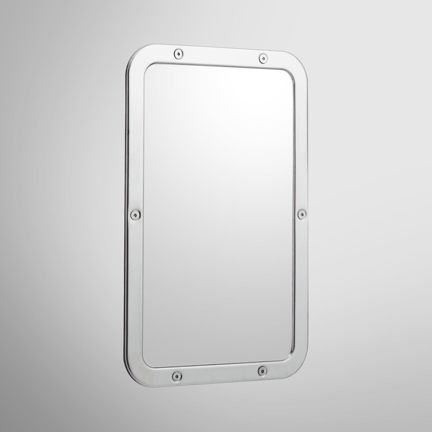 Bobrick B-942 Front-Mounted Stainless-Steel Mirror — view 2