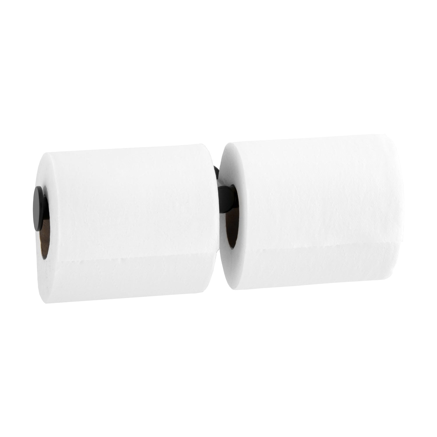 Bobrick B-9547.MBLK FINO Surface-Mounted Double Toilet Roll Holder, Matte Black — alternate view 2