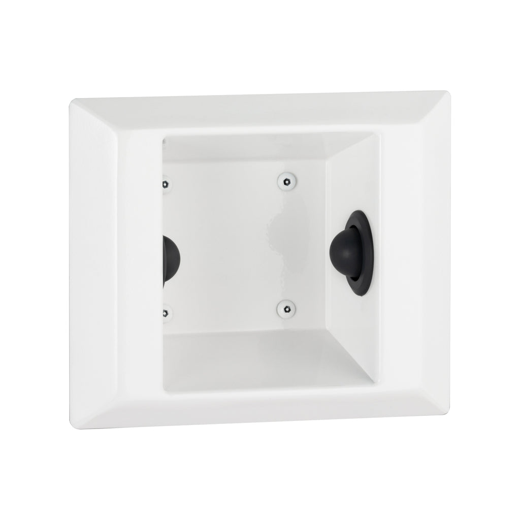 Bobrick B-9882 Semi-Recessed Toilet Paper Holder, Ligature Resistant, White Powder-Coated — product view