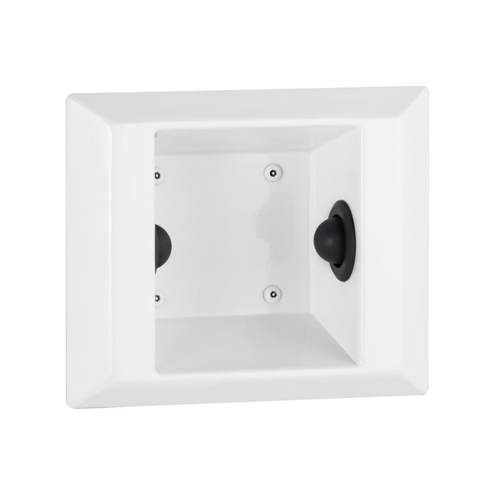 Bobrick B-9882 Semi-Recessed Toilet Paper Holder, Ligature Resistant, White Powder-Coated — product view