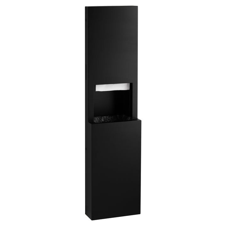 Bobrick B-9944.MBLK FINO Semi-Recessed Paper Towel Dispenser & Waste 8.5 gal — product view