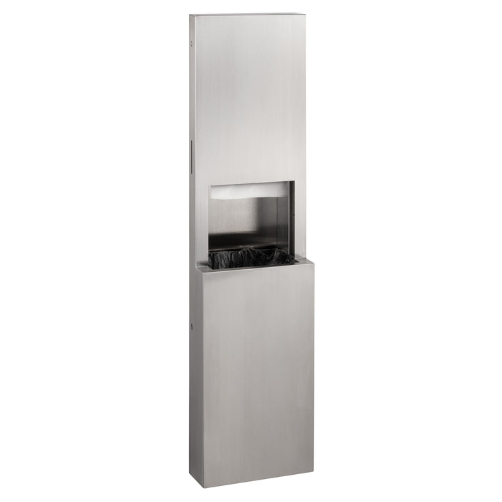 Bobrick B-9944 FINO Semi-Recessed Towel Dispenser and Waste Receptacle — product view