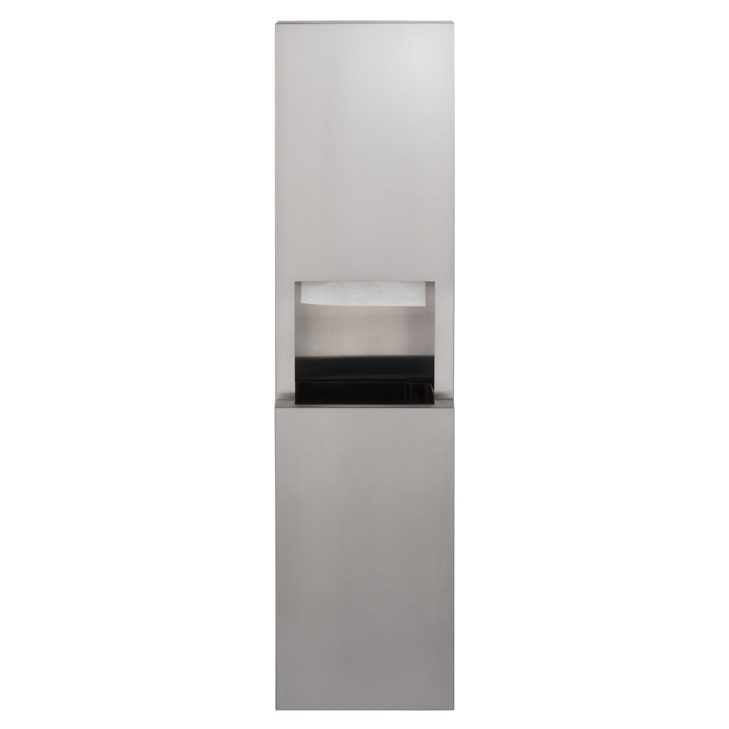 Bobrick B-9944 FINO Semi-Recessed Towel Dispenser and Waste Receptacle — alternate view 5
