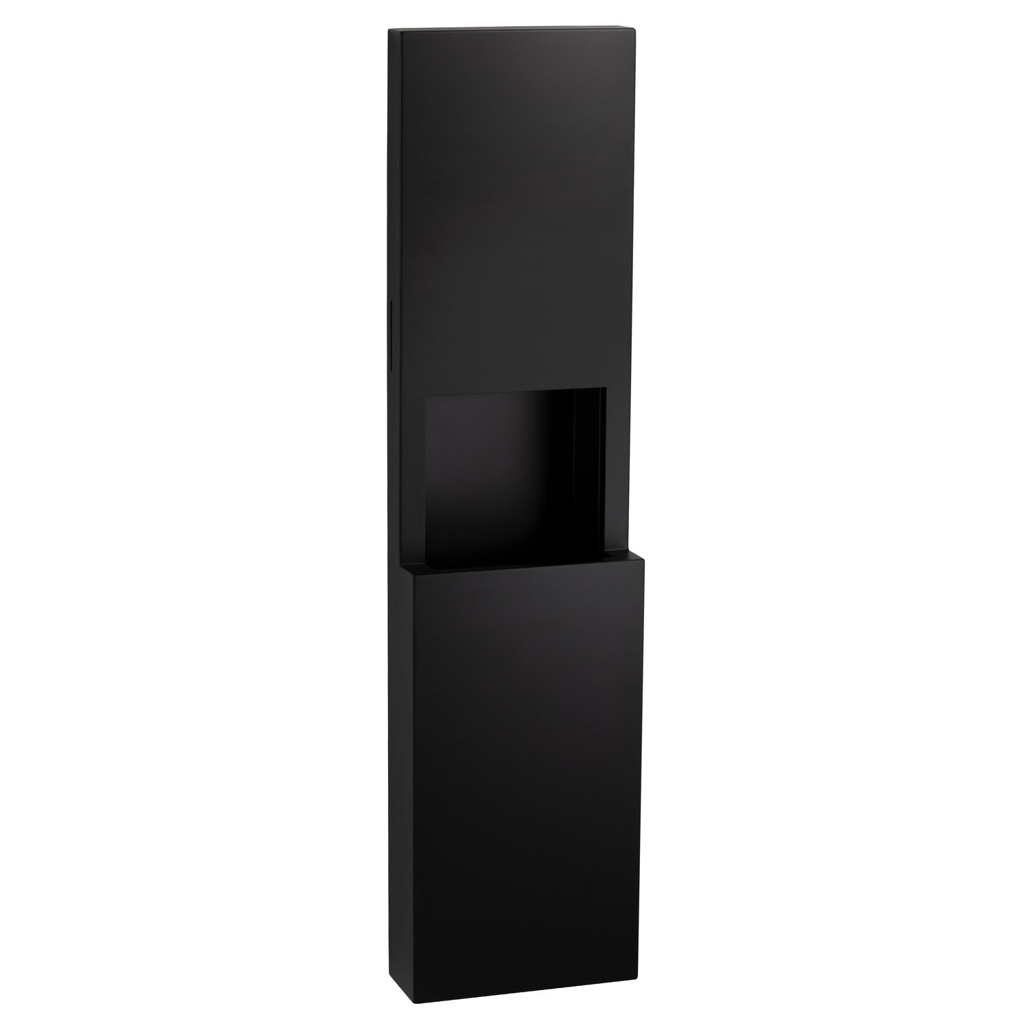 Bobrick B-9944.MBLK FINO Semi-Recessed Paper Towel Dispenser & Waste 8.5 gal — alternate view 2