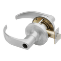 Falcon T Series Quantum lever less cylinder representative supplier image in satin chrome; ordered finish is listed on the product page