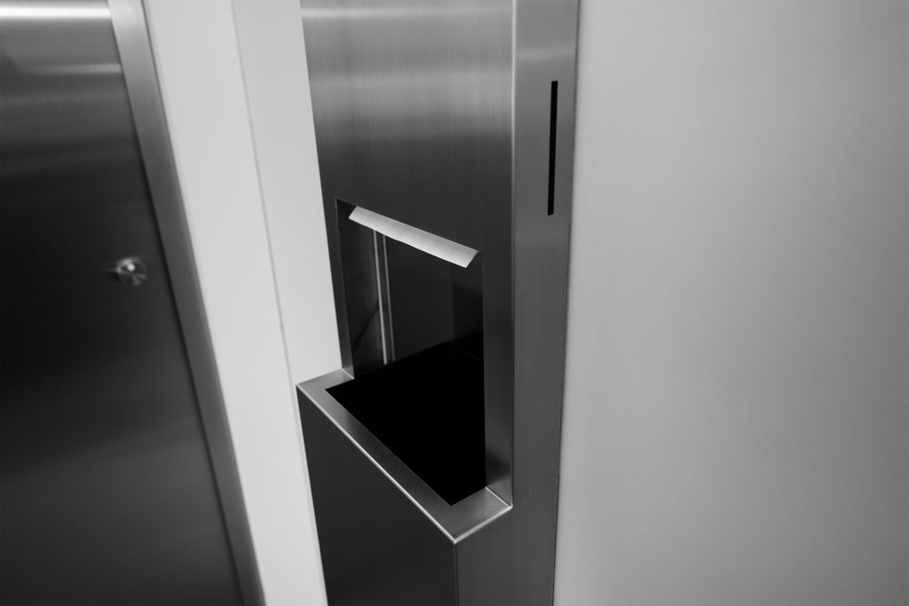 Bobrick B-9944 FINO Semi-Recessed Towel Dispenser and Waste Receptacle — alternate view 6