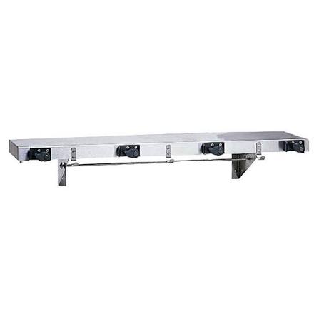 GAMCO US-2 Utility Shelf, 36 in., Four Holders and Three Hooks