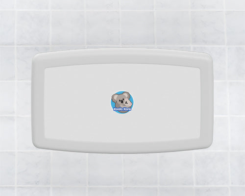 KB300 Baby Changing Station, Plastic Horizontal White Granite — product view