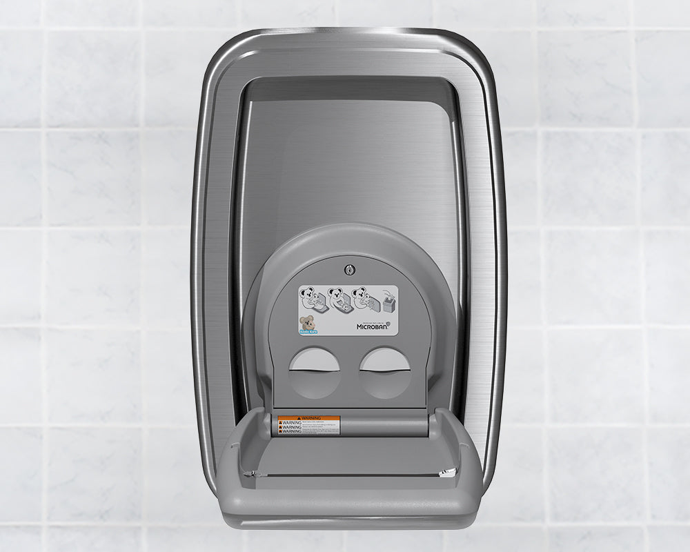 KB311 Vertical Wall-Mounted Stainess Steel Baby Changing Station — alternate view 2