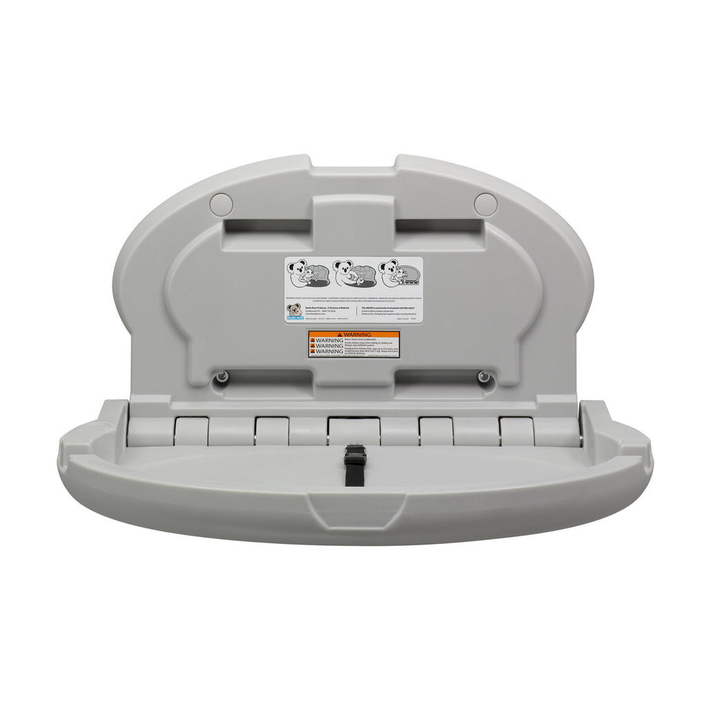 KB208 Oval Baby Changing Station - Gray — alternate view 2