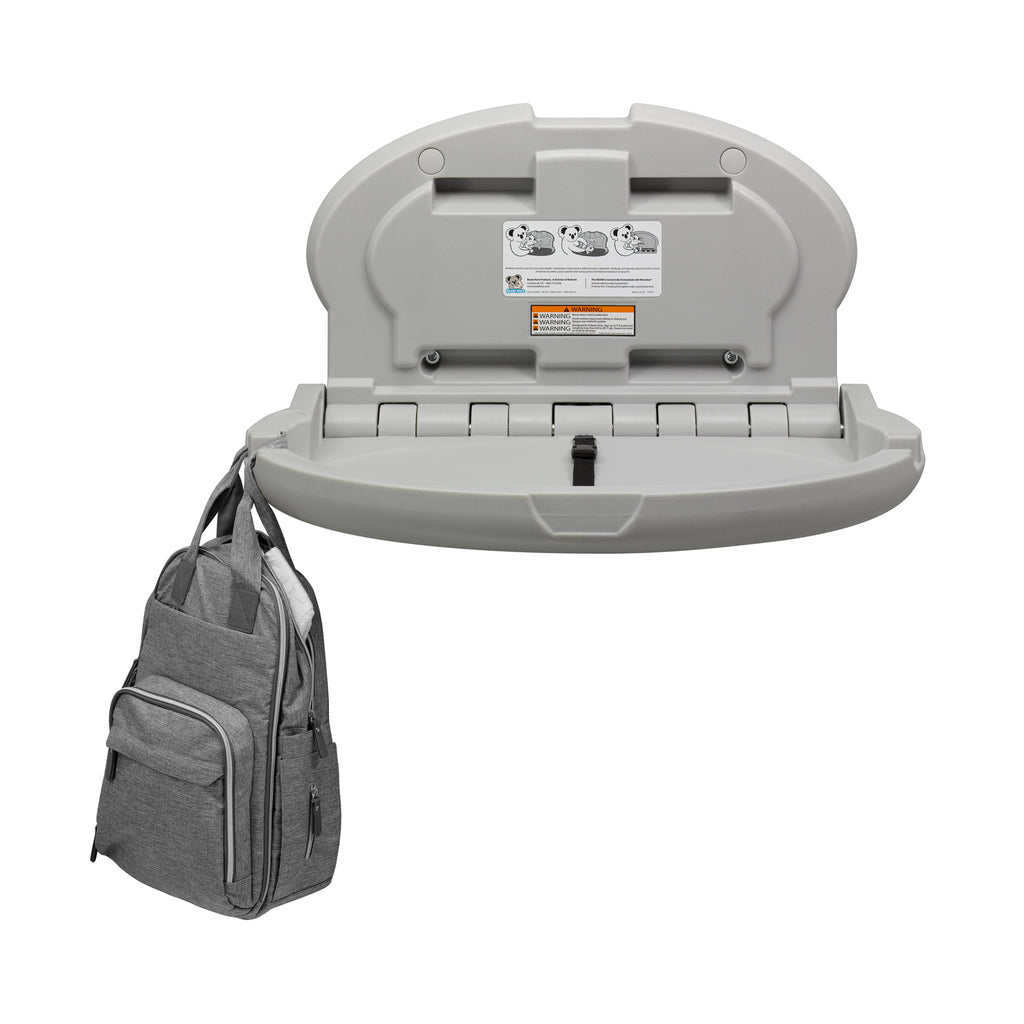 KB208 Oval Baby Changing Station - Gray — alternate view 8