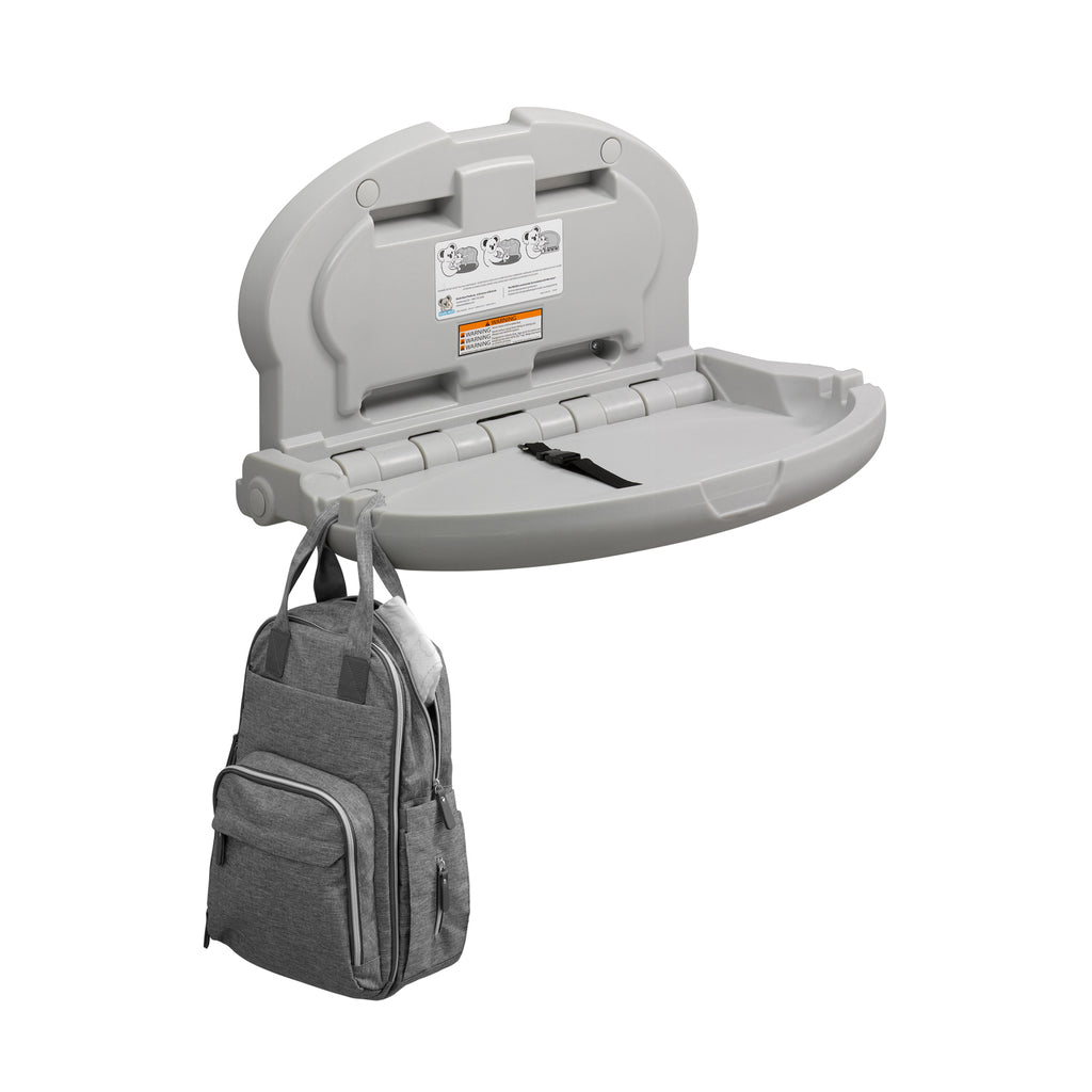 KB208 Oval Baby Changing Station - Gray — alternate view 7