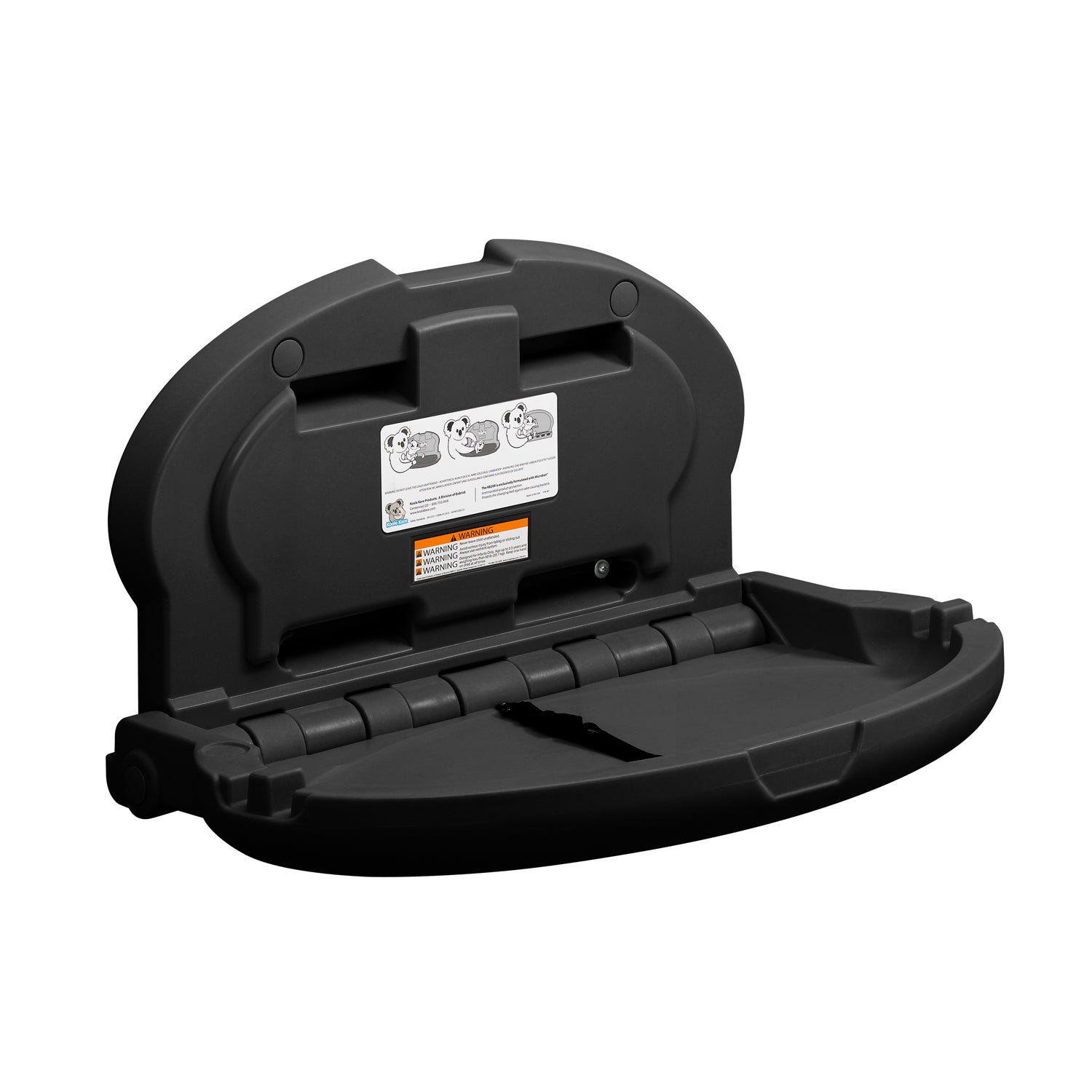 KB208 Oval Baby Changing Station – Black — alternate view 4