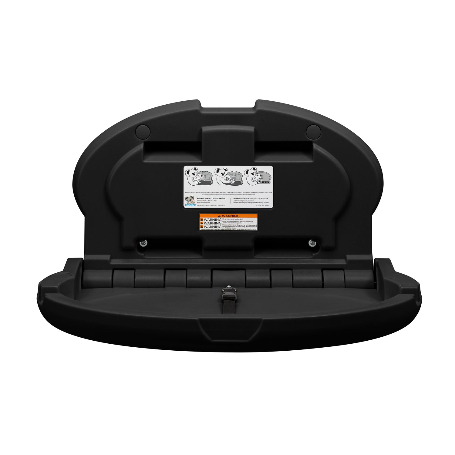 KB208 Oval Baby Changing Station – Black — alternate view 2