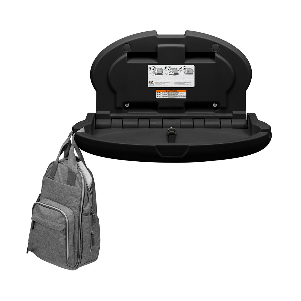 KB208 Oval Baby Changing Station – Black — alternate view 5