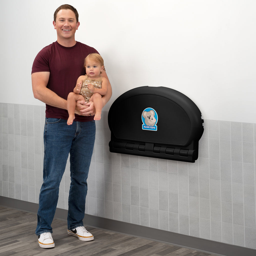 KB208 Oval Baby Changing Station – Black — alternate view 6