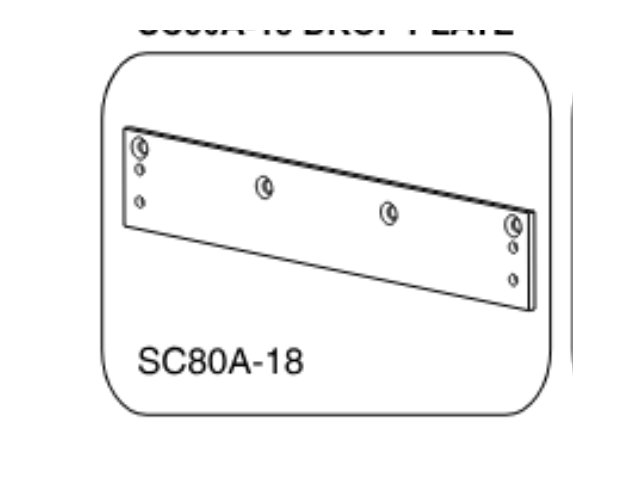 Falcon SC80A-18 finish-neutral manufacturer technical illustration; ordered product SC80A-18 DKB