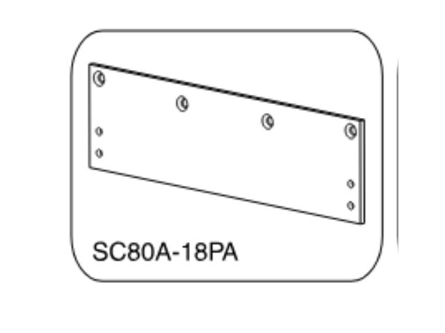 Falcon SC80A-18PA finish-neutral manufacturer technical illustration; ordered product SC80A-18PA DKB