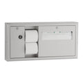 Bobrick B-30919 Surface-Mounted Toilet Tissue, Seat-Cover Dispenser and Waste Disposal, 
Left Side — manufacturer product image