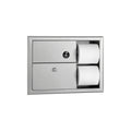 Bobrick B-3094 Napkin Disposal, 3/4-Gal. and Toilet Tissue Dispenser – Recessed — manufacturer product image